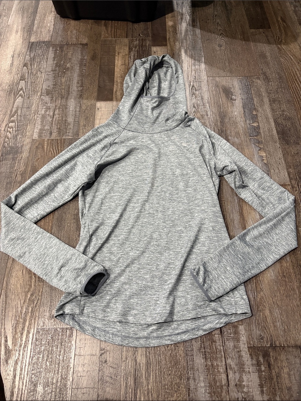 Nike Gray Heather Lightweight Hoodie Sweatshirt